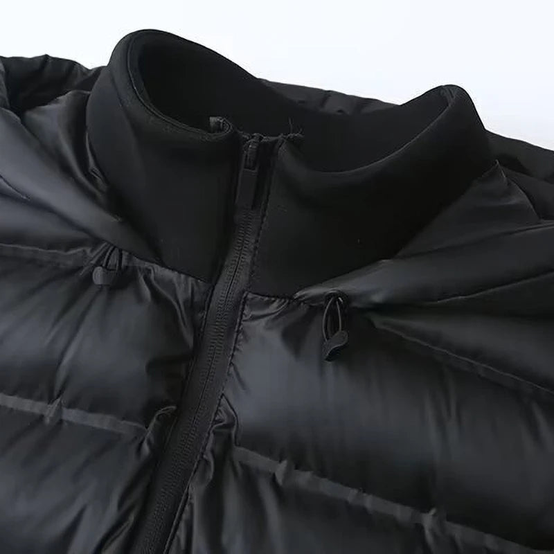 2025 new winter women's cotton coat long sleeved hooded solid color jacket.