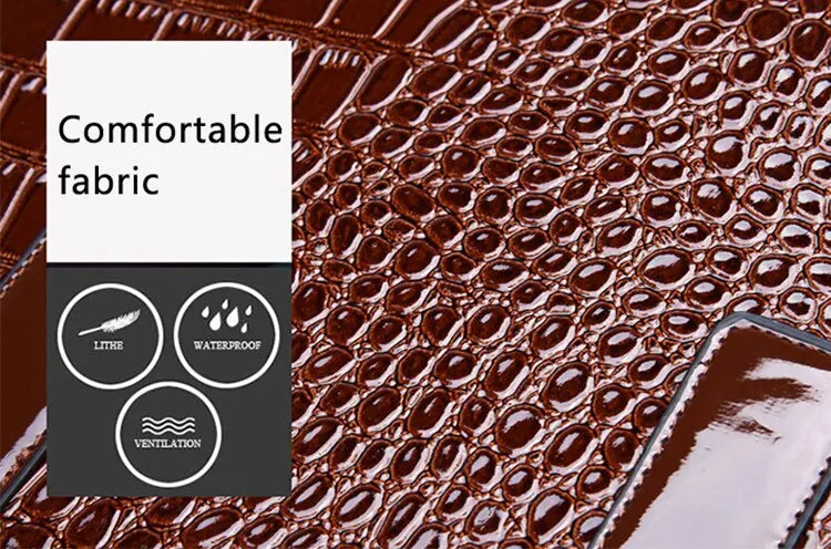 Luxury Vintage Women's Crocodile Pattern Handbag Large Capacity Tote Bag Leather Business Shoulder Bag For Female