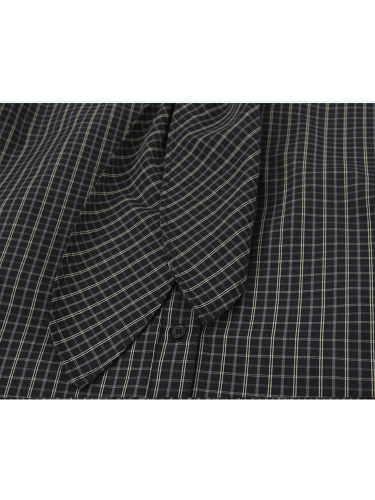 TFMLN 2026 New Women's Retro Plaid Shirt Fashion Simple Casual Loose Long-sleeved Scarf Collar Shirt Lady Single Breasted Top