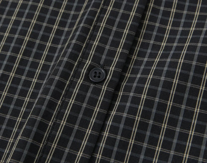 TFMLN 2026 New Women's Retro Plaid Shirt Fashion Simple Casual Loose Long-sleeved Scarf Collar Shirt Lady Single Breasted Top