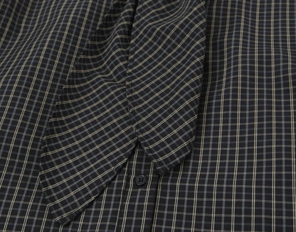 TFMLN 2026 New Women's Retro Plaid Shirt Fashion Simple Casual Loose Long-sleeved Scarf Collar Shirt Lady Single Breasted Top