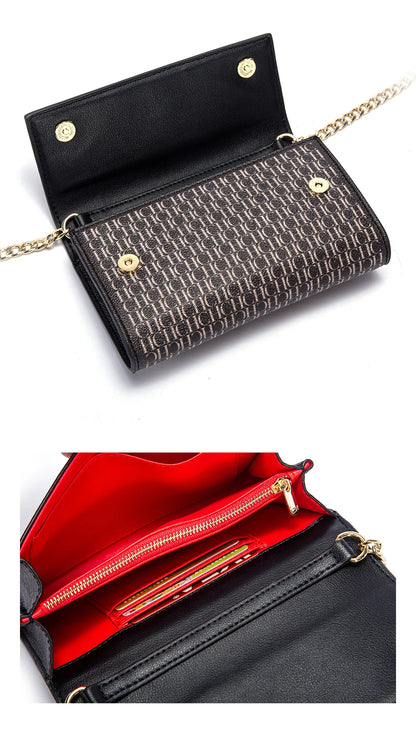 Minimalist Fashionable Exquisite Women's Shoulder Bag with Chain Shoulder Strap Design Versatile for Commuting and Gatherings